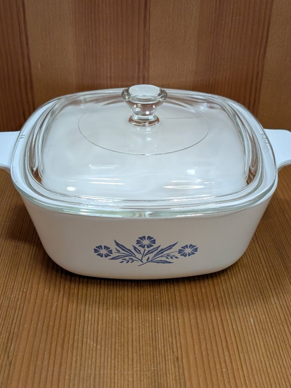 Vtg 1961-1966 Corning Ware P-1 1/2-B Blue Cornflower Casserole Dish w/Lid 1.5 Qt